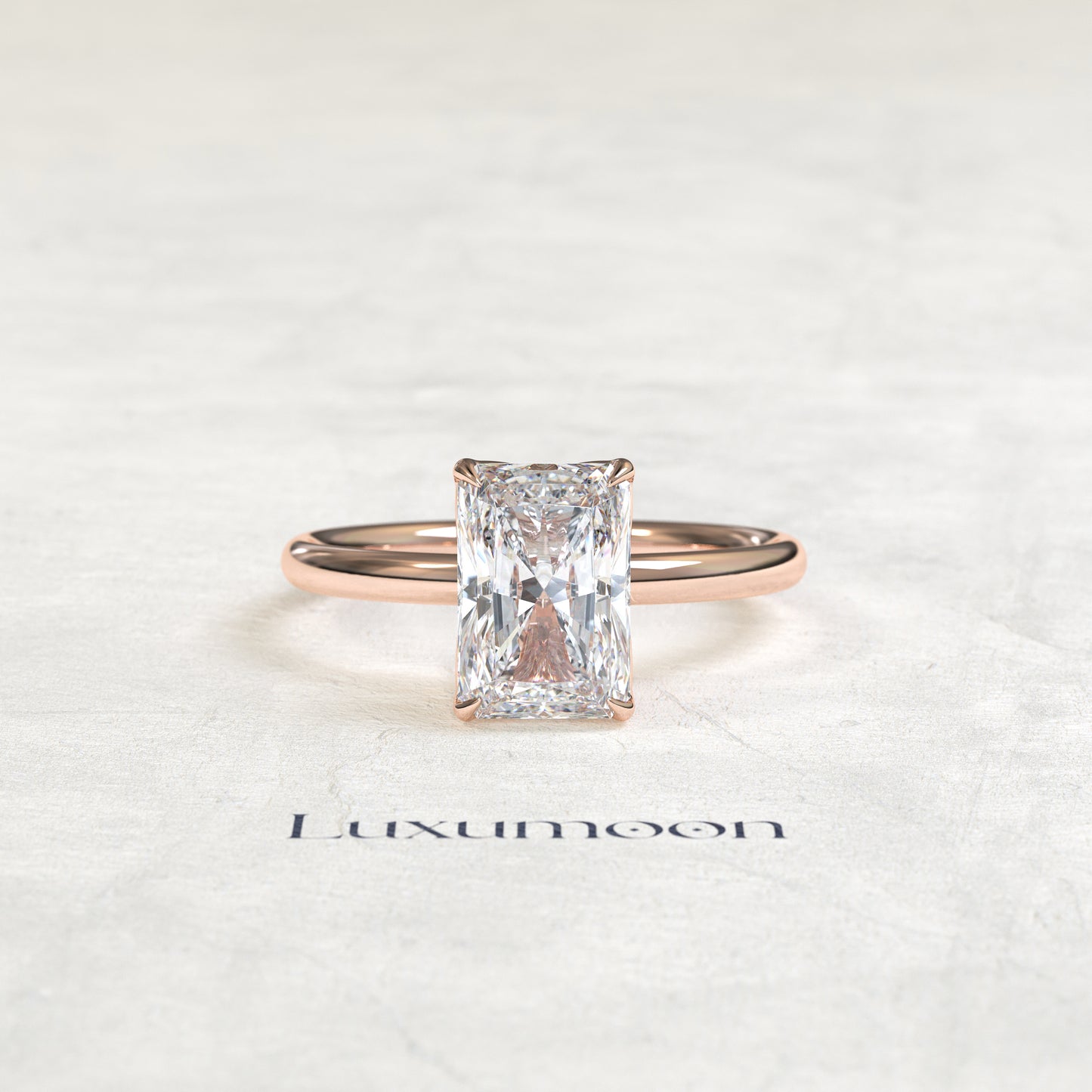 The Eloravyn – 4 CT Simpale Radiant Solitaire Ring