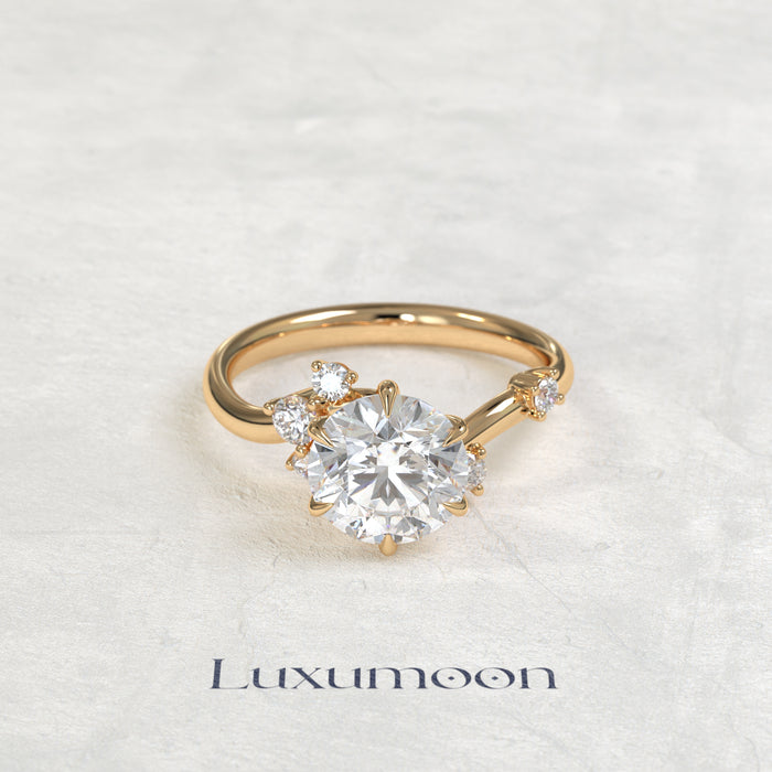 The Aveny – Graden Of Round Multi Diamond Engagement Ring