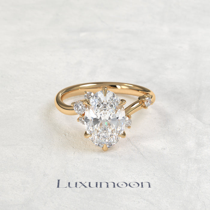 The Eira – Graden Of Oval Multi Diamond Engagement Ring