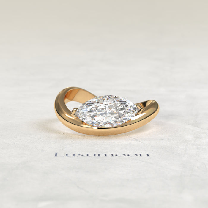 The Vexa – 2 CT Marquise Slept On Ocean Wave Engagement Ring