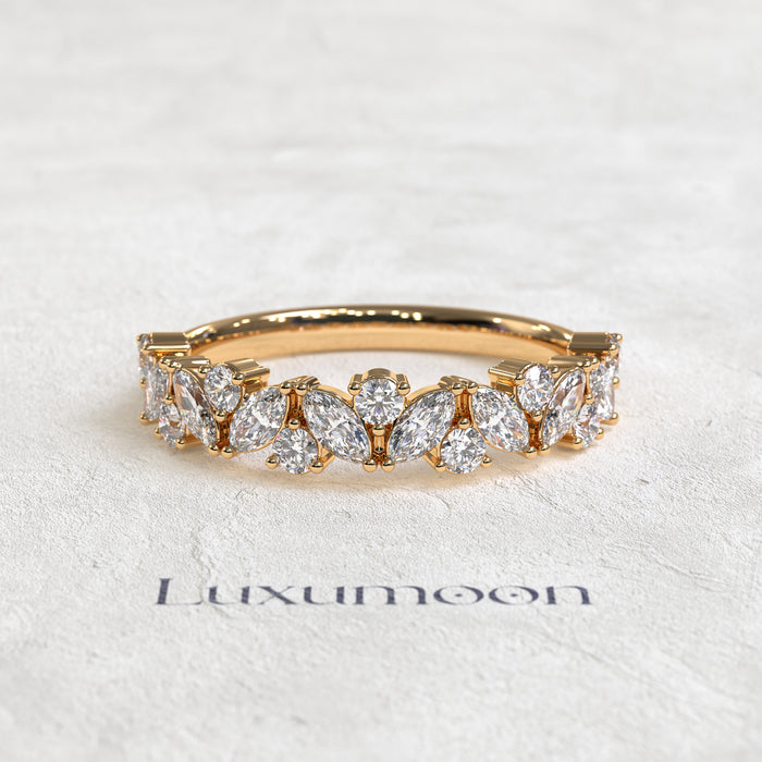 The Ophelon – Juggle Marquise & Round Diamond Band