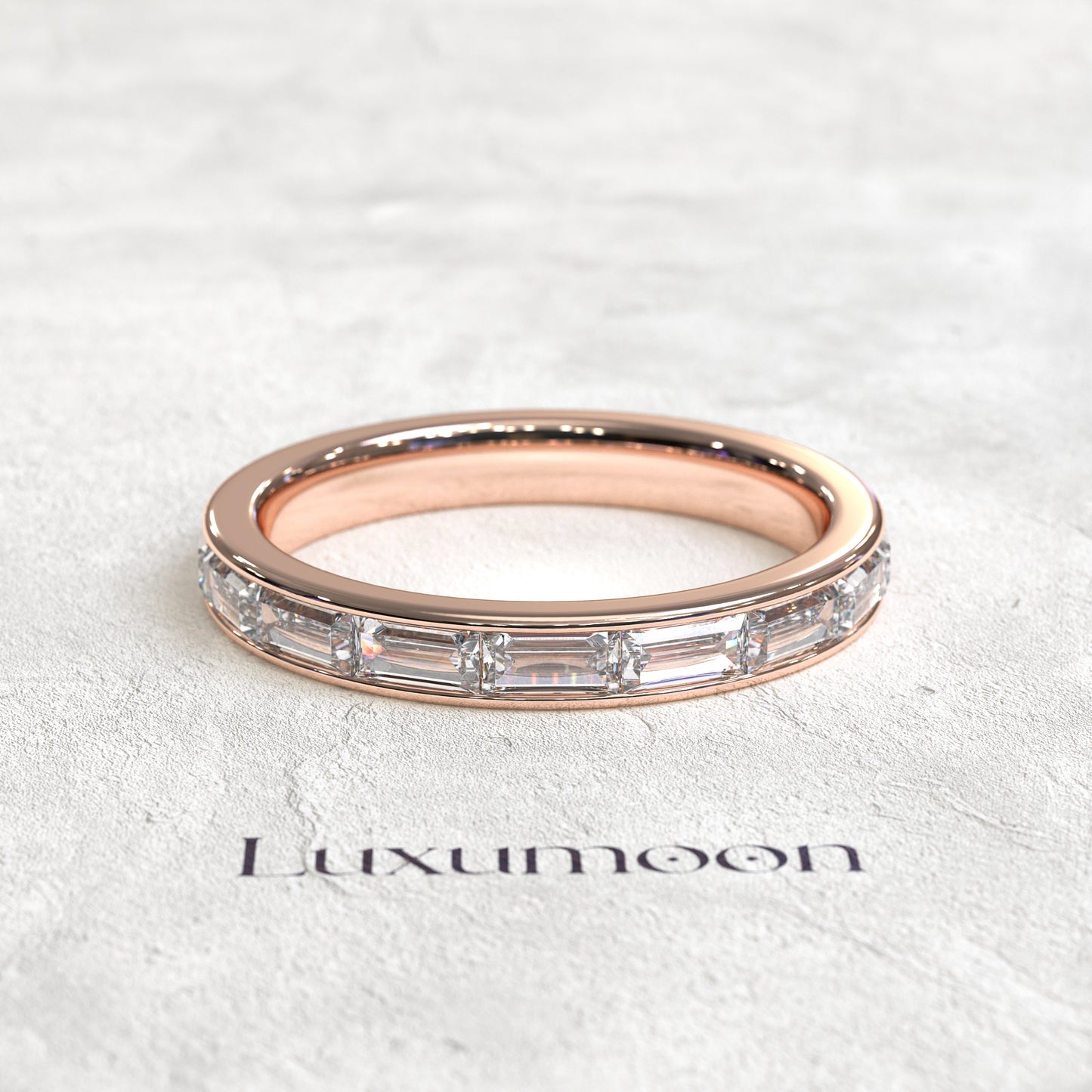 The Vantique – East West Baguette Bezel Set Eternity Band