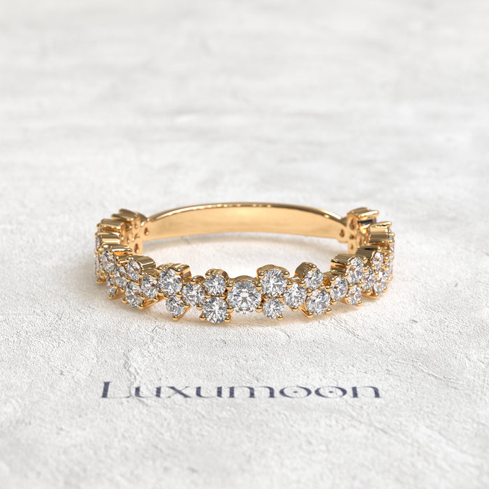 The Zerith – Three Layer Round Diamond 3/4 Band