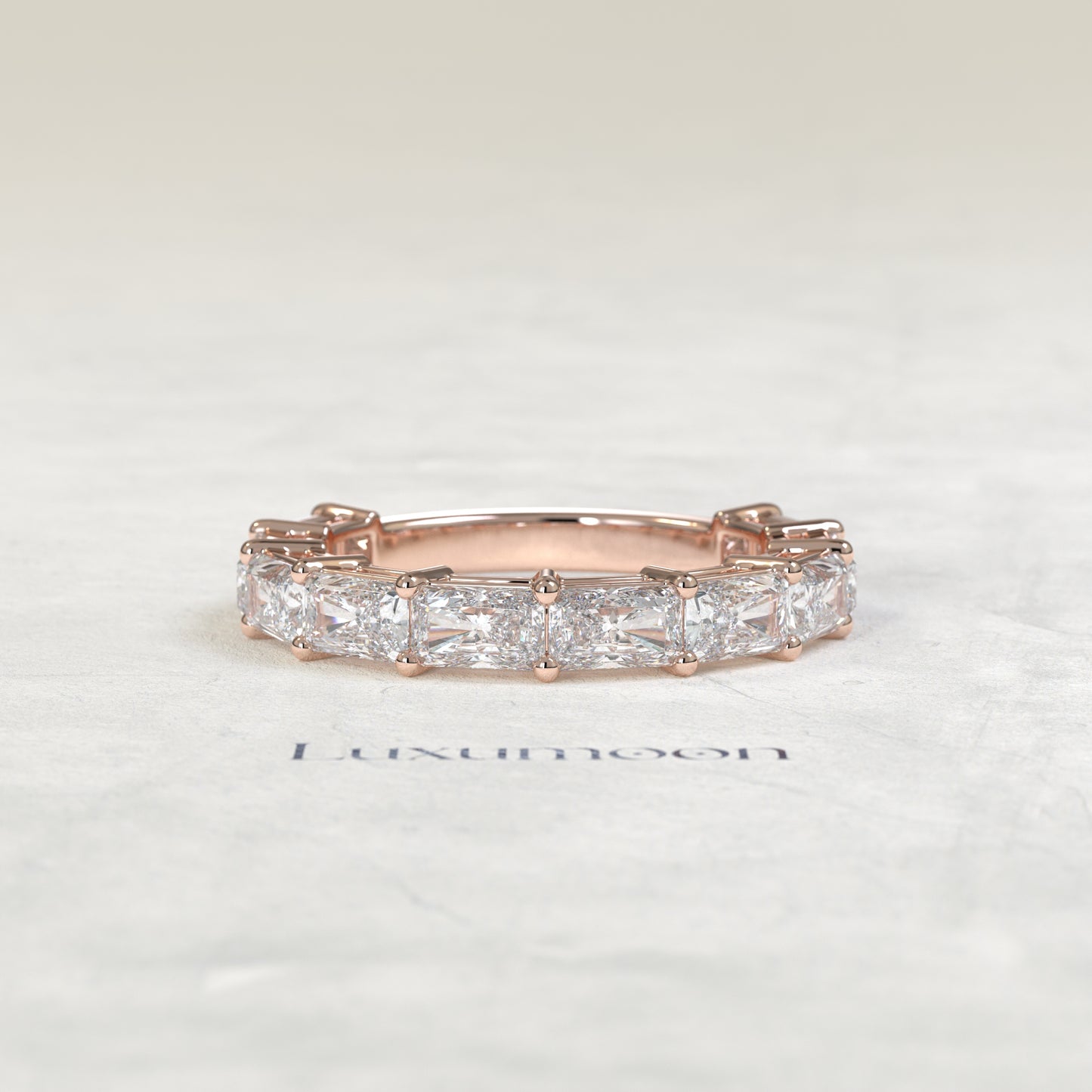 The Voira – East-West Radiant Cut Lab Grown Diamond Eternity Band