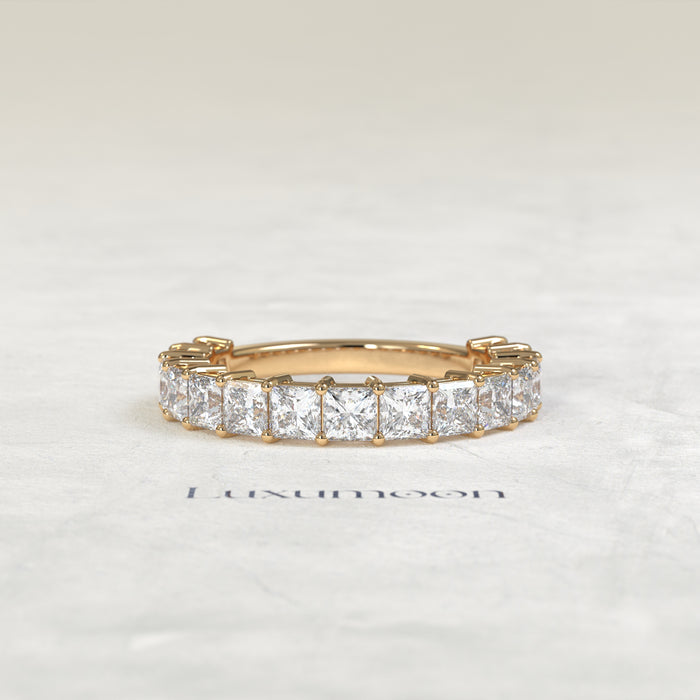 The Imela – Princess Cut Lab Grown Diamond Eternity Wedding Band