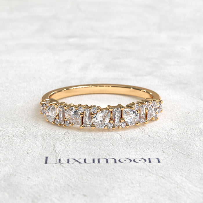 The Kirethia – Fancy Baguette & Pear Diamond Band
