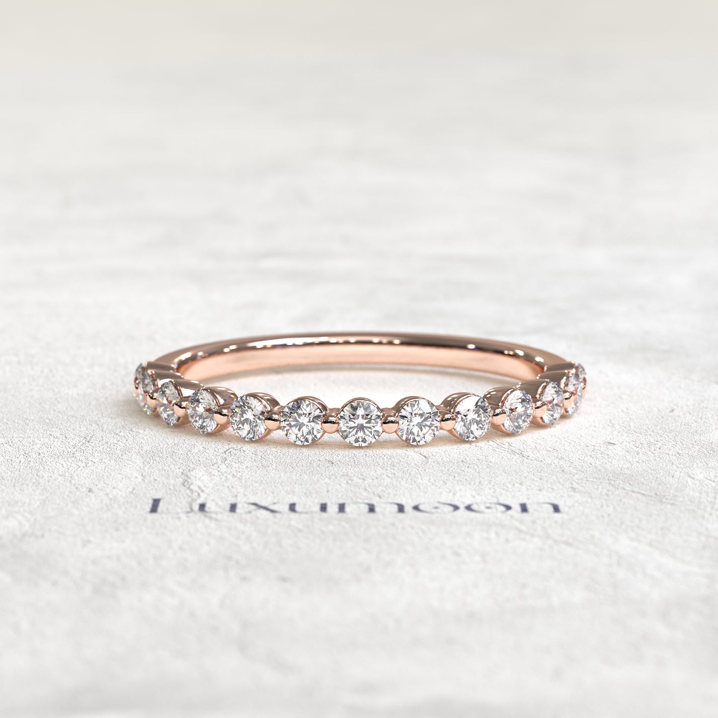The Jireth – Classic Straight Round Diamond Wedding Band