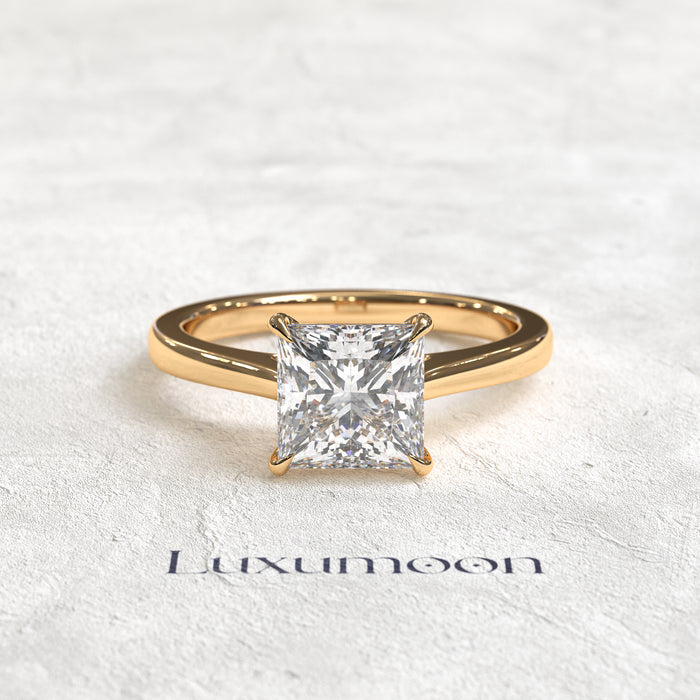 The Avenyra – 2 CT Asscher Cut Solitaire Diamond Ring