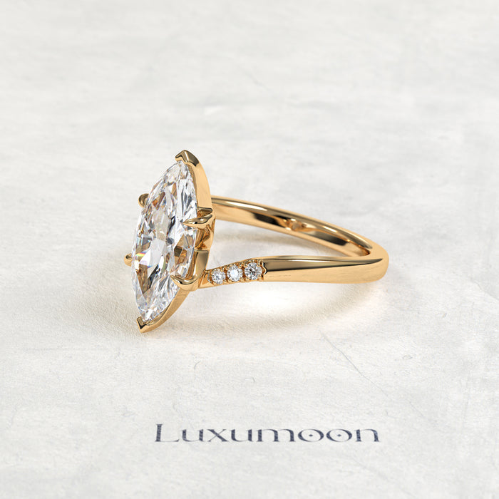 The Primelle – 1.5 CT Marquise Pavé Engagement Ring