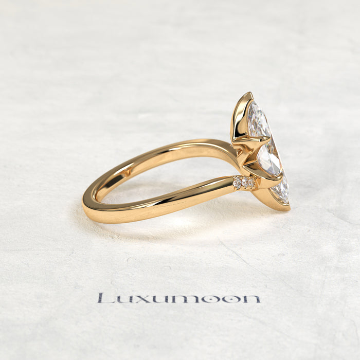 The Primelle – 1.5 CT Marquise Pavé Engagement Ring