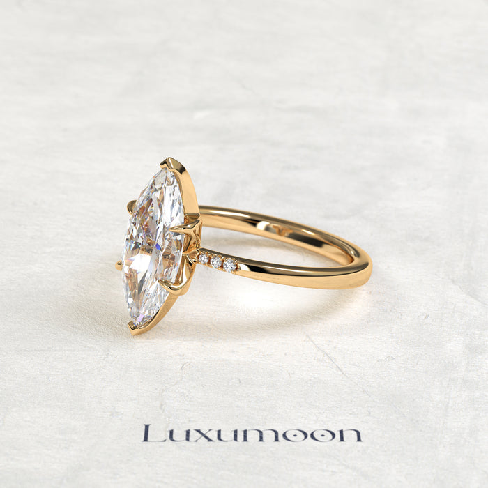 The Kaloria – 2.5 CT Marquise Diamond Pave Engagement Ring