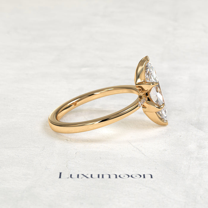 The Kaloria – 2.5 CT Marquise Diamond Pave Engagement Ring
