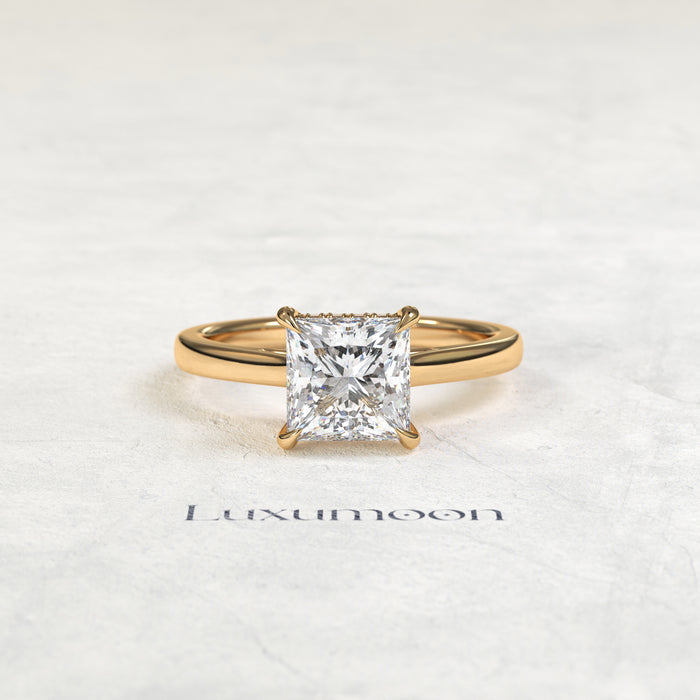 The Ulisse – 2 CT Princess Hidden Halo Solitaire Ring