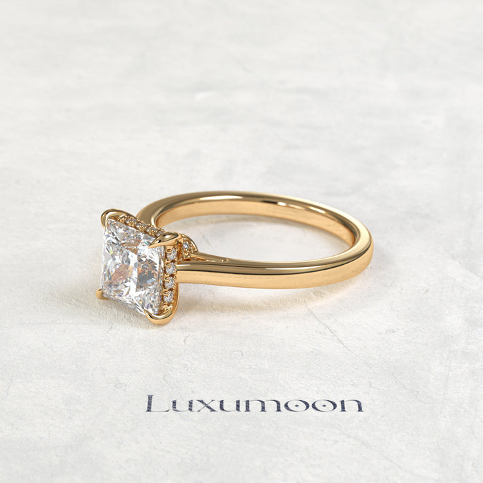 The Ulisse – 2 CT Princess Hidden Halo Solitaire Ring