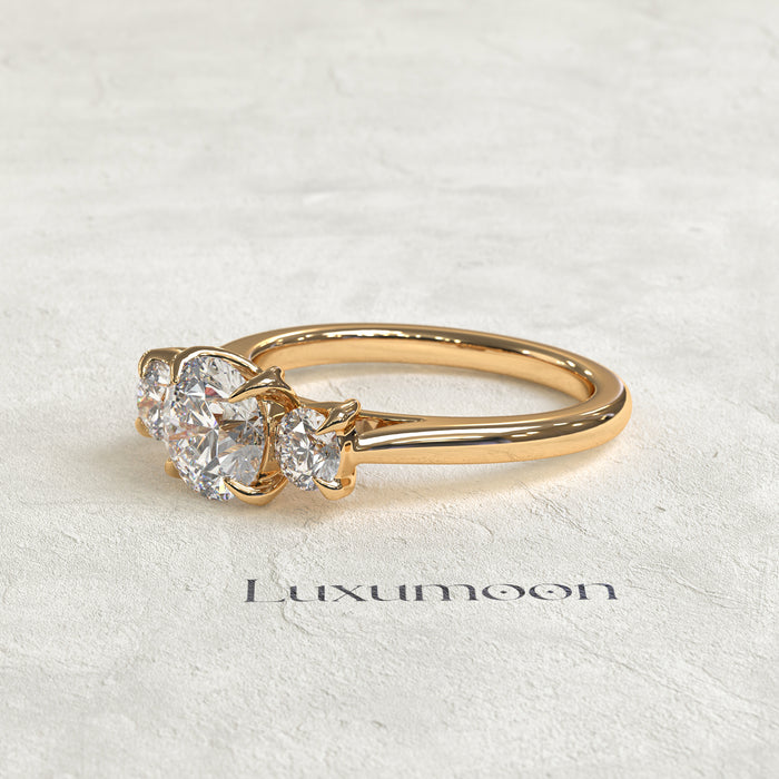 The Sovereign - 2 TCW Round Three stone diamond ring