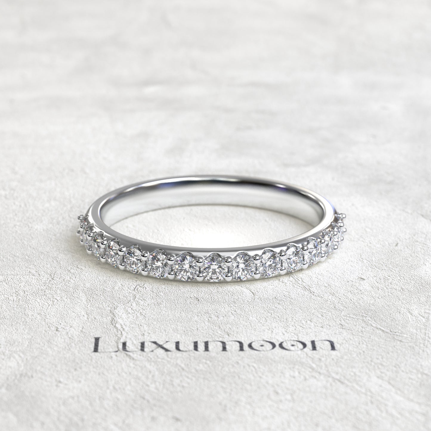 The Caelith - Round Diamond Shared Prong Band