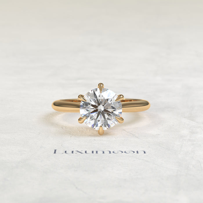 The Aurelisse – 3 CT Round Hidden Halo & Hidden Pave Solitaire Ring
