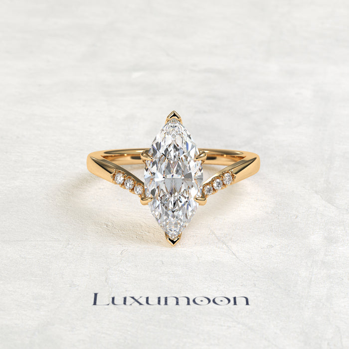 The Primelle – 1.5 CT Marquise Pavé Engagement Ring