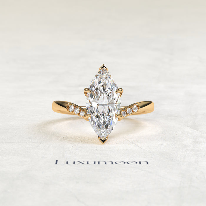 The Primelle – 1.5 CT Marquise Pavé Engagement Ring
