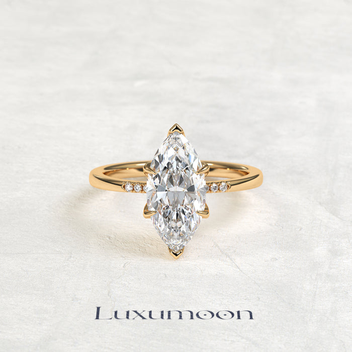 The Kaloria – 2.5 CT Marquise Diamond Pave Engagement Ring