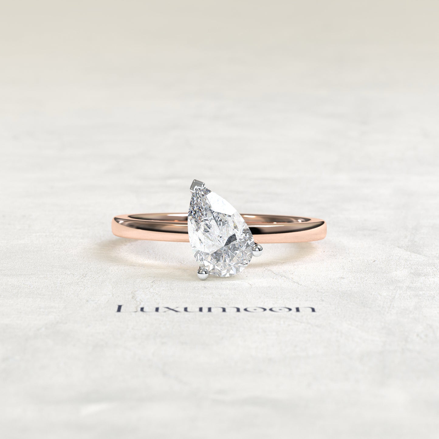The Ilavyn – 2 CT Pear Diamond Classic Solitaire Engagement Ring