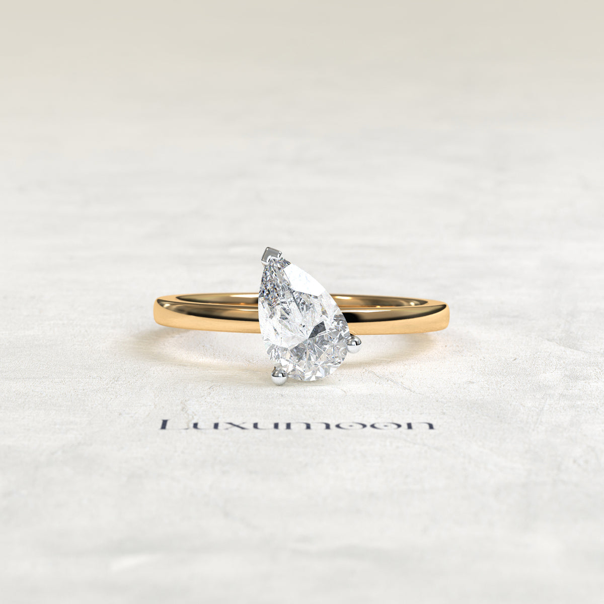 The Ilavyn – 2 CT Pear Diamond Classic Solitaire Engagement Ring