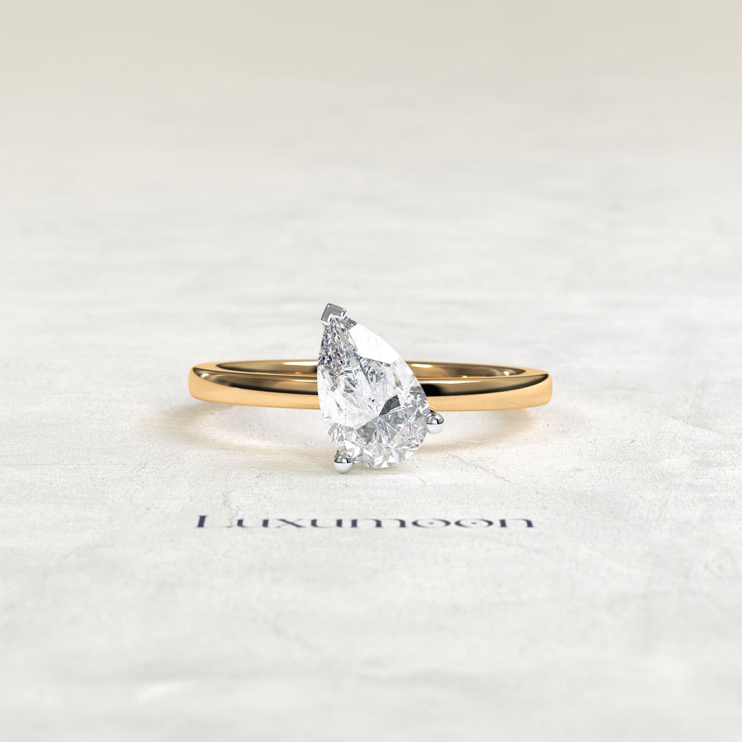 The Ilavyn – 2 CT Pear Diamond Classic Solitaire Engagement Ring