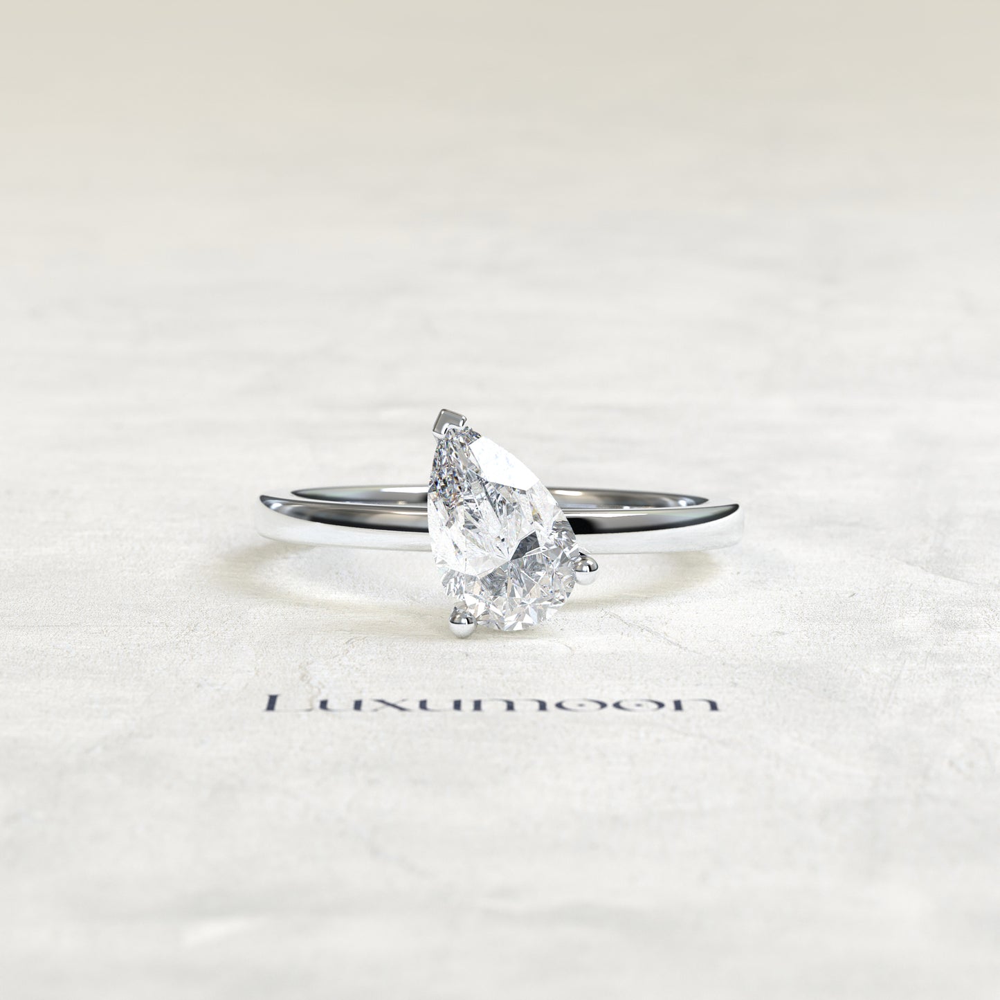 The Ilavyn – 2 CT Pear Diamond Classic Solitaire Engagement Ring