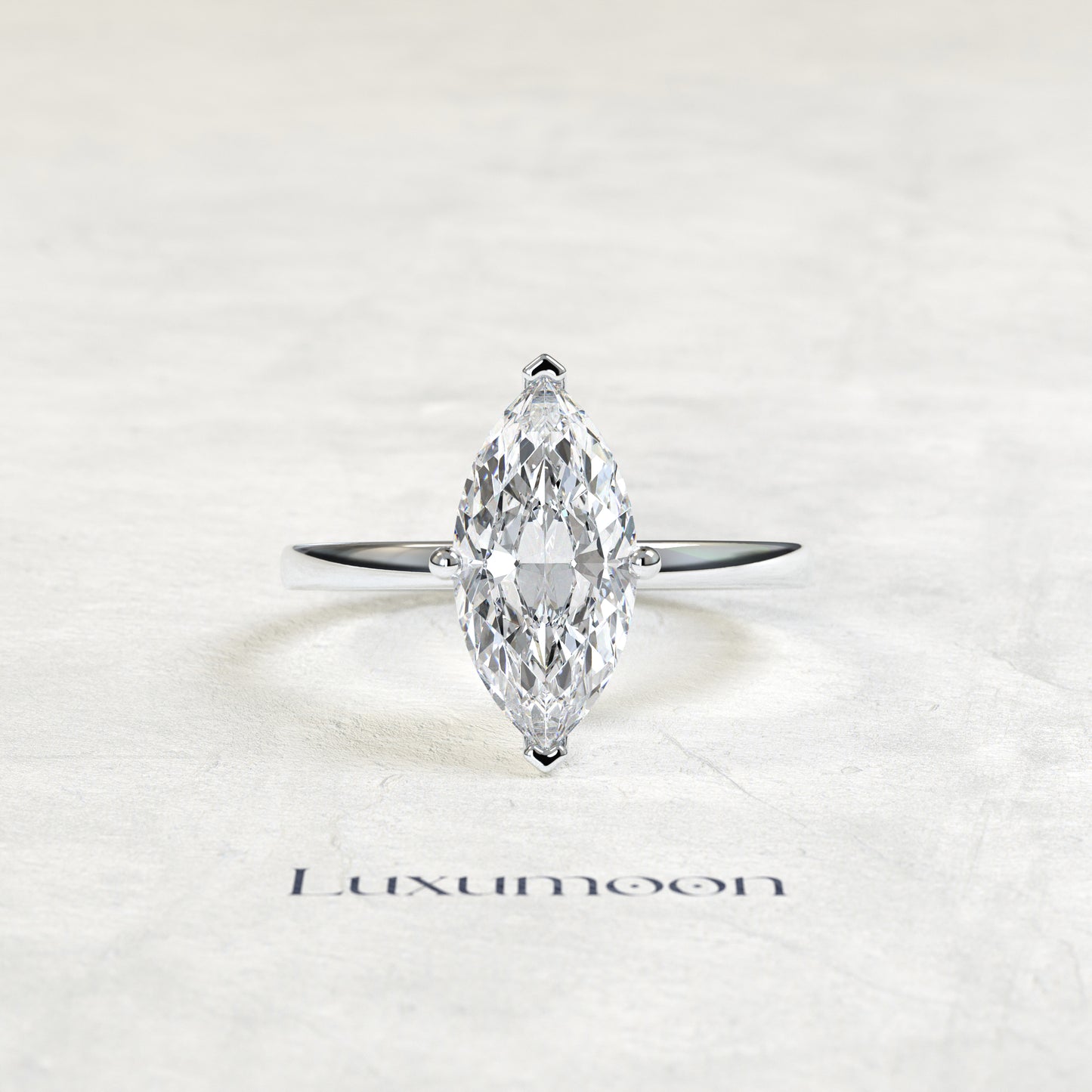 The Valora – 1 CT Marquise Diamond Minimalist Solitaire Engagement Ring