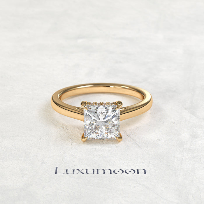 The Ulisse – 2 CT Princess Hidden Halo Solitaire Ring