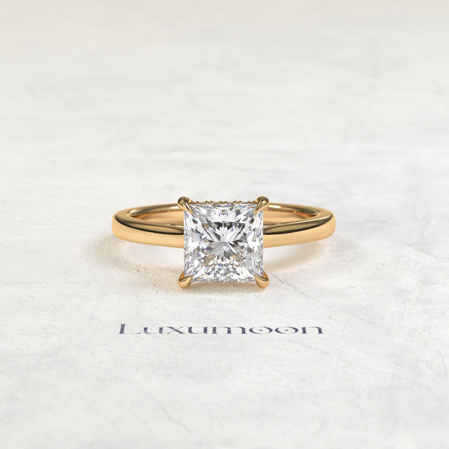 The Ulisse – 2 CT Princess Hidden Halo Solitaire Ring