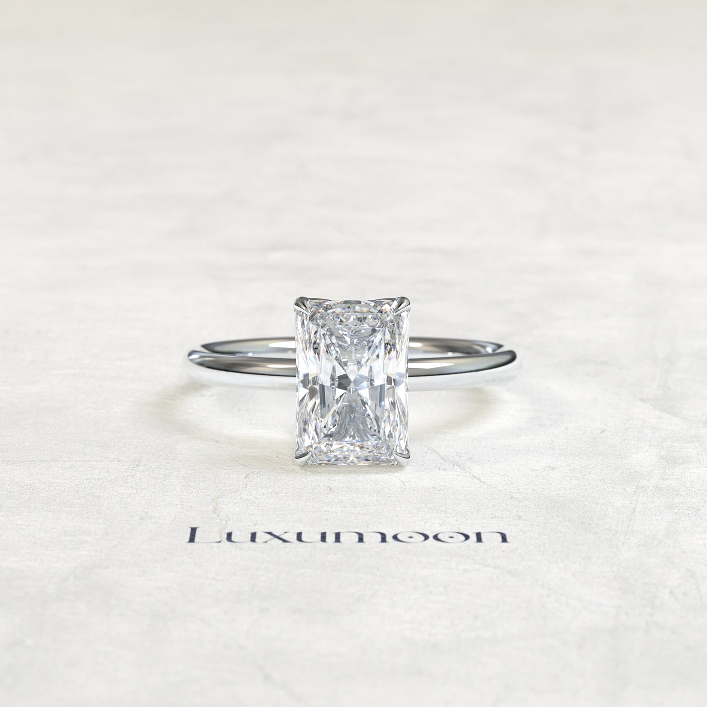 The Eloravyn – 4 CT Simpale Radiant Solitaire Ring