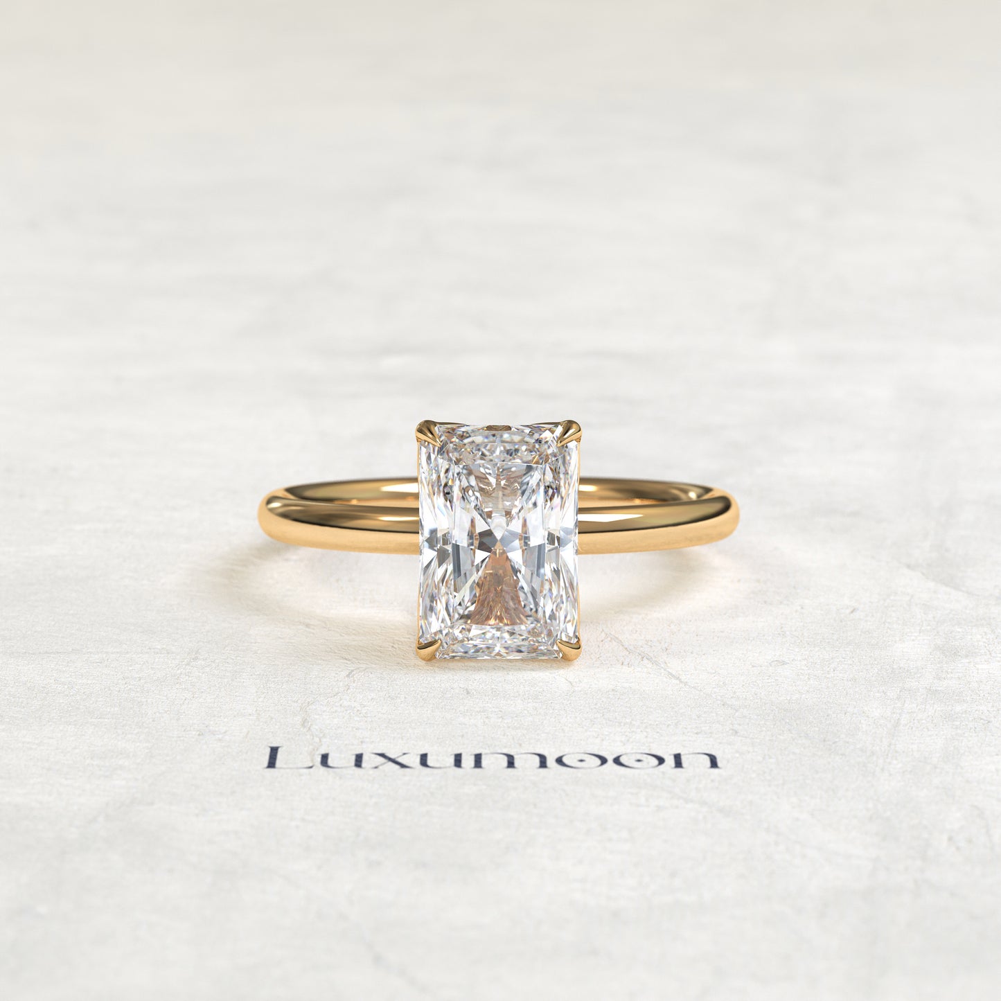 The Eloravyn – 4 CT Simpale Radiant Solitaire Ring