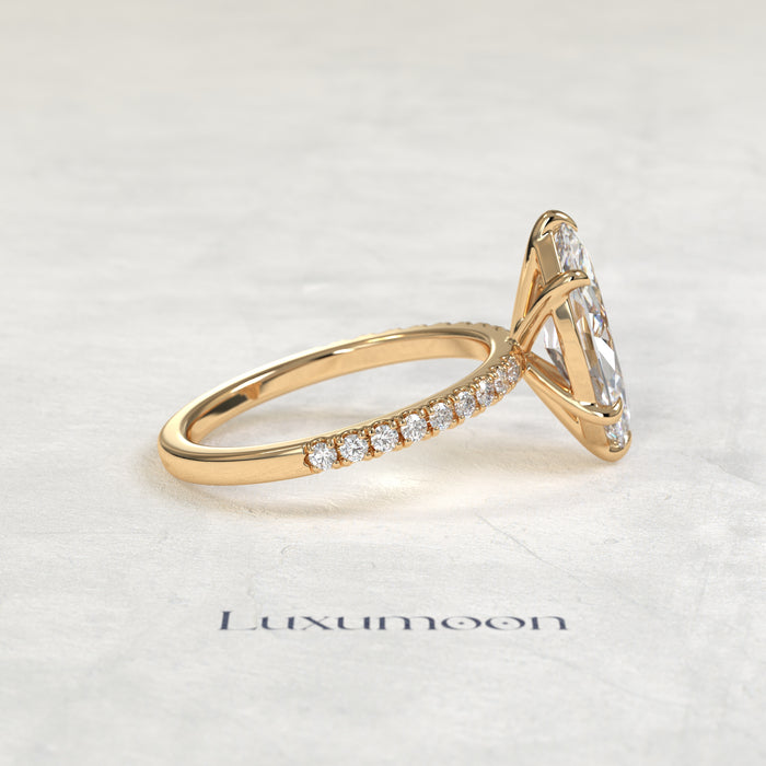 The Velor – 2 CT Marquise Diamond Pavé Engagement Ring