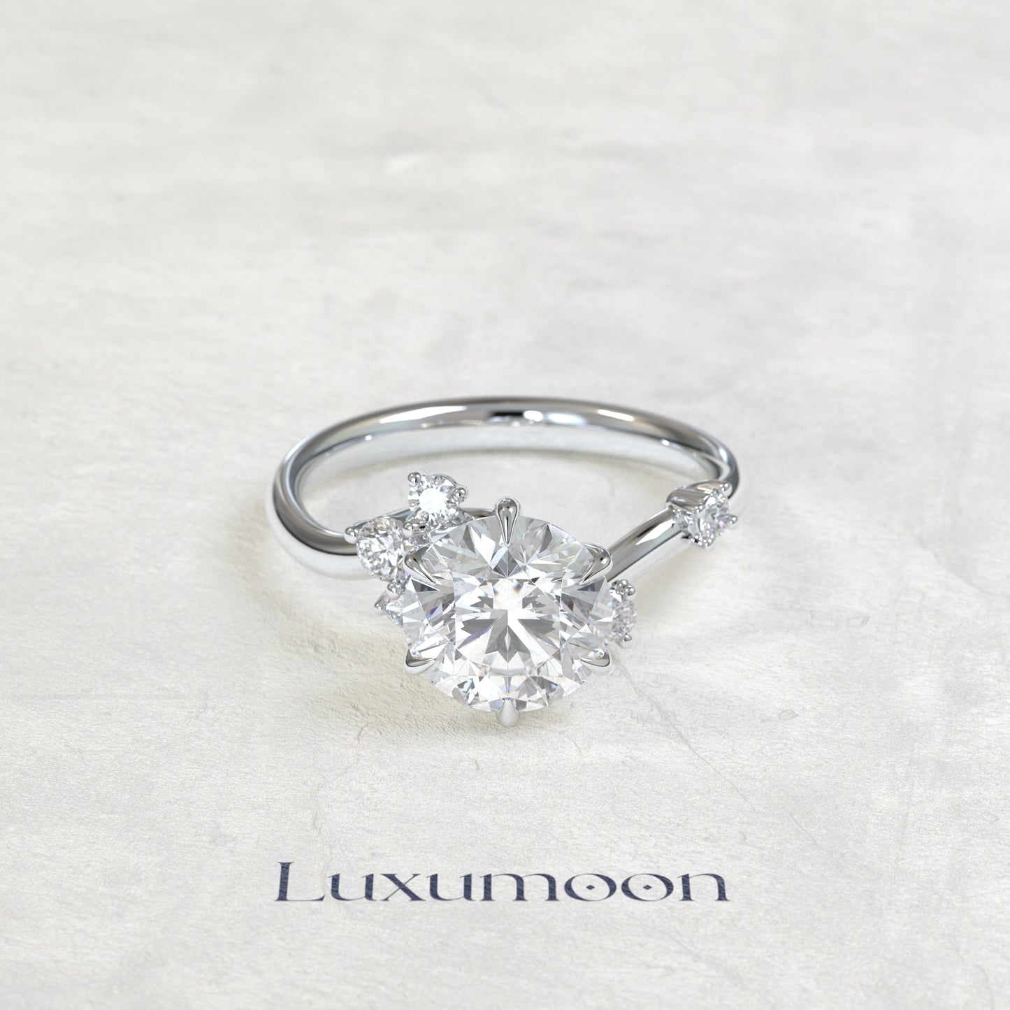 The Aveny – Graden Of Round Multi Diamond Engagement Ring