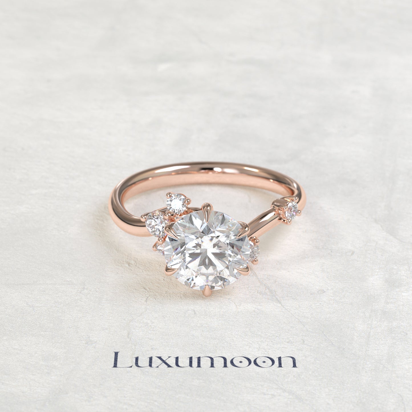 The Aveny – Graden Of Round Multi Diamond Engagement Ring
