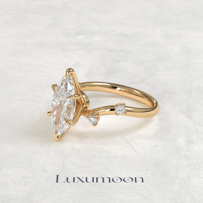 The Neris – Graden Of Marquise Multi Diamond Engagement Ring