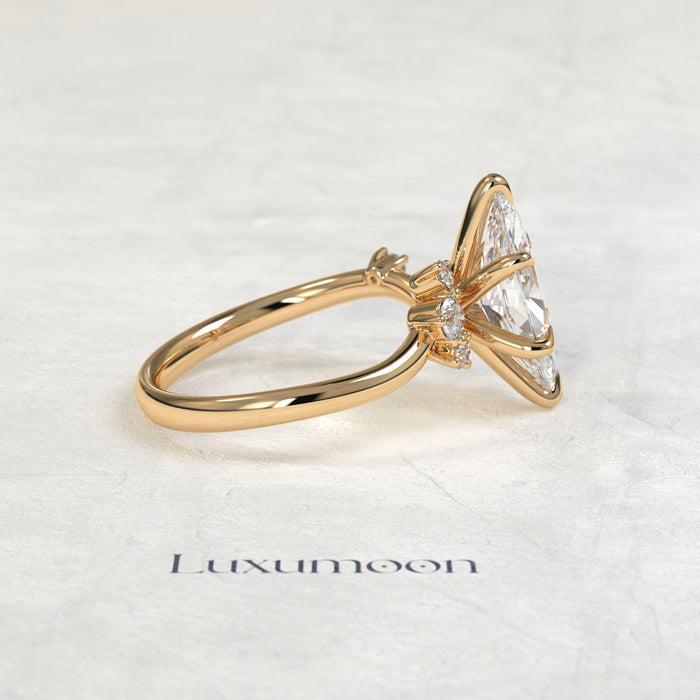 The Neris – Graden Of Marquise Multi Diamond Engagement Ring