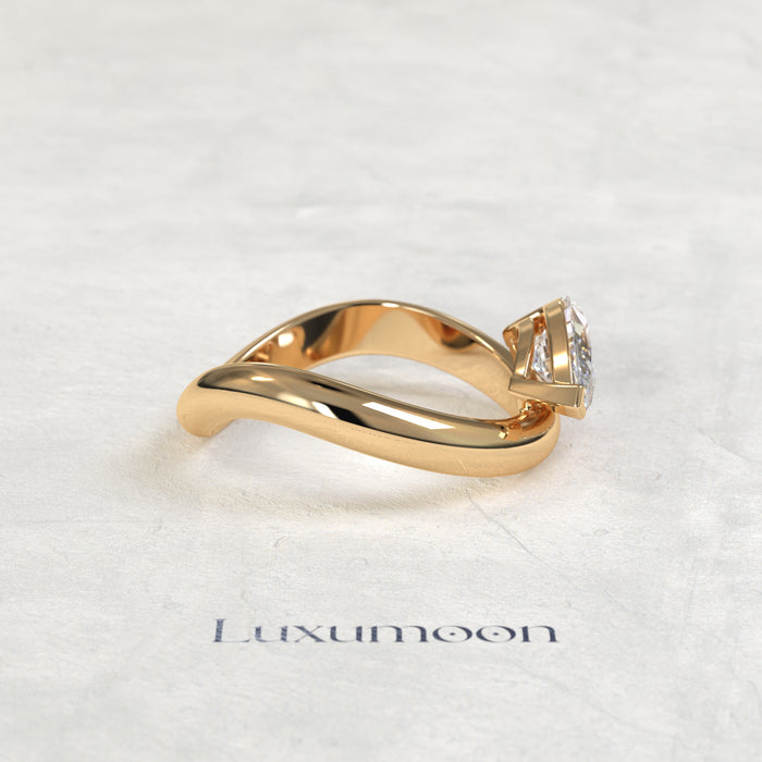 The Vexa – 2 CT Marquise Slept On Ocean Wave Engagement Ring