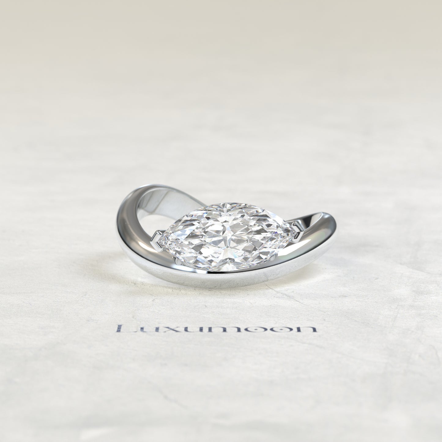 Bague de fiançailles Vexa – Marquise 2 carats Slept On Ocean Wave