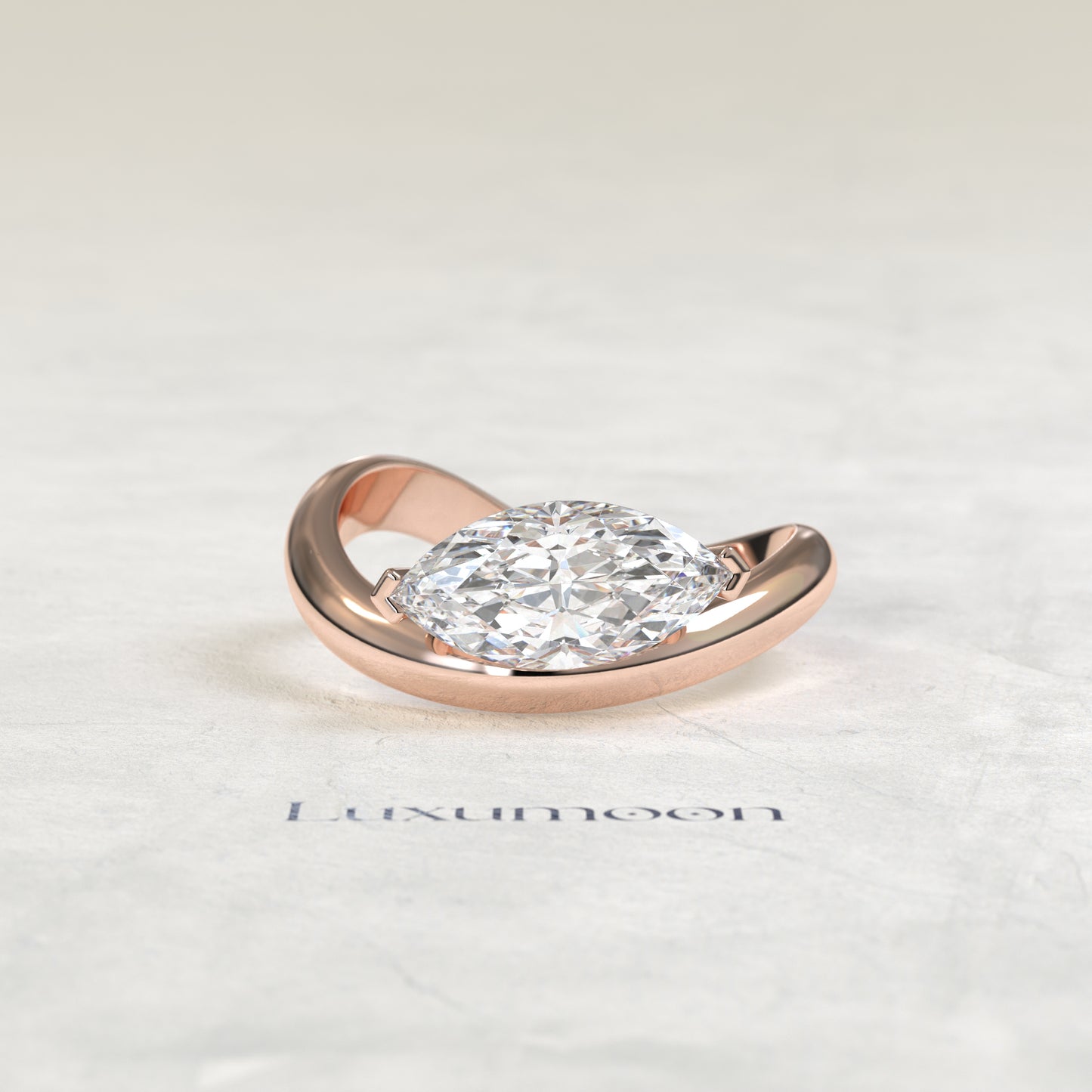 Bague de fiançailles Vexa – Marquise 2 carats Slept On Ocean Wave