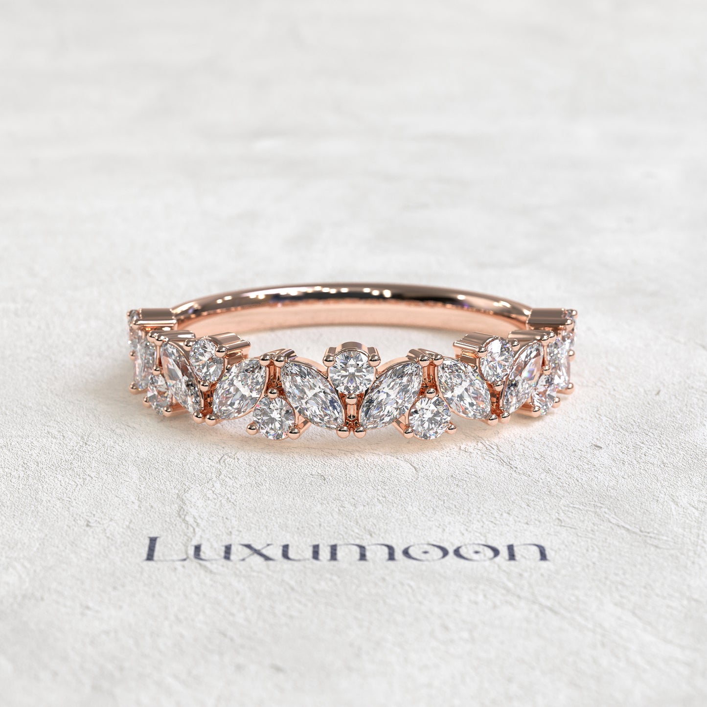 The Ophelon – Juggle Marquise & Round Diamond Band
