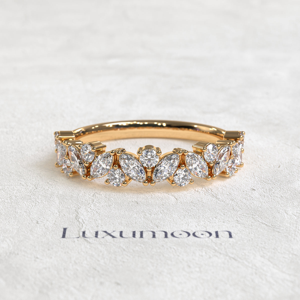 The Ophelon – Juggle Marquise & Round Diamond Band