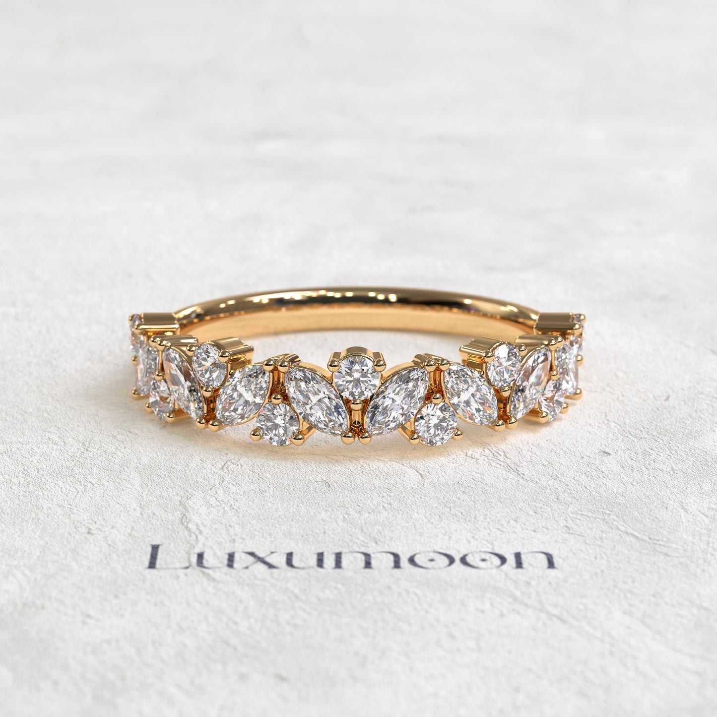 The Ophelon – Juggle Marquise & Round Diamond Band