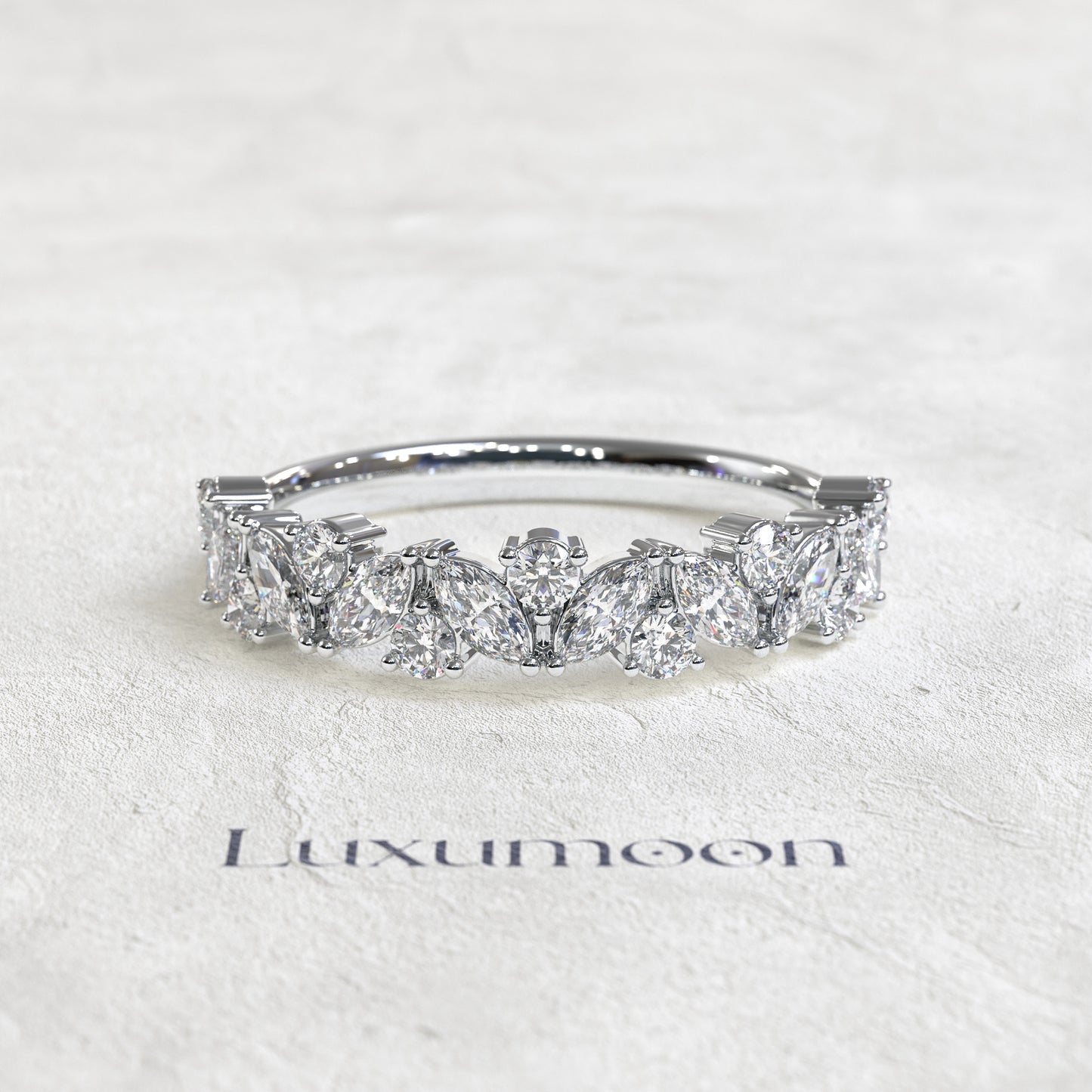 The Ophelon – Juggle Marquise & Round Diamond Band