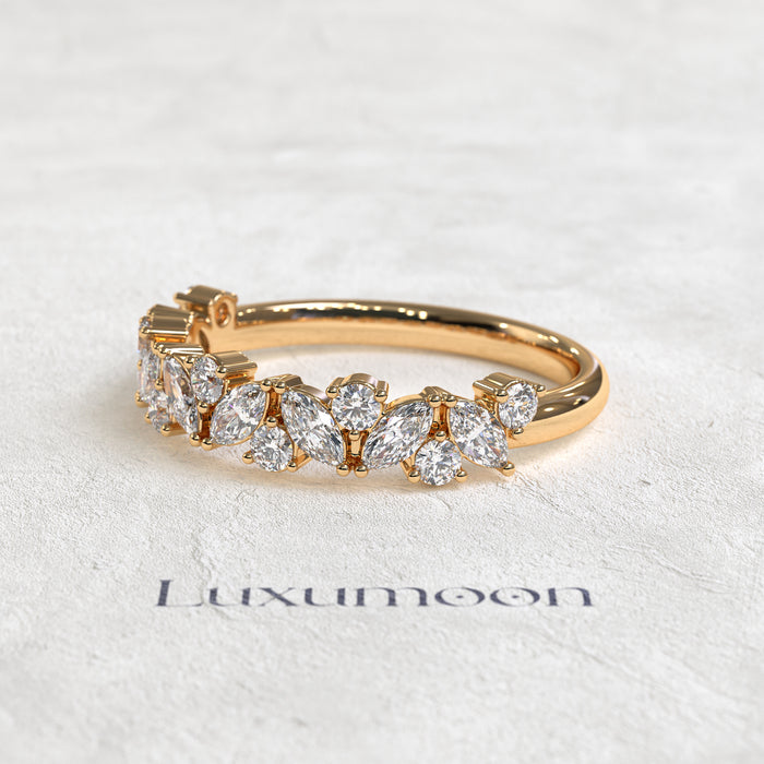 The Ophelon – Juggle Marquise & Round Diamond Band