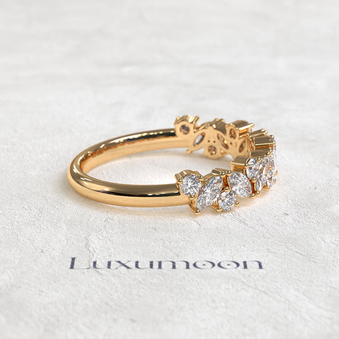 The Ophelon – Juggle Marquise & Round Diamond Band