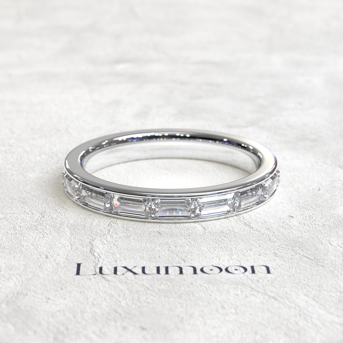 The Vantique – East West Baguette Bezel Set Eternity Band