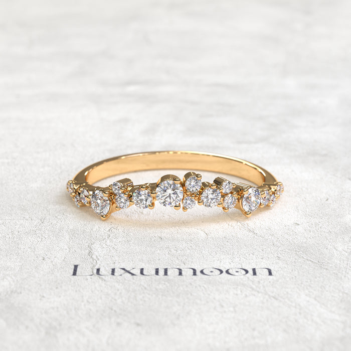 The Kalyth – Multi Sparkle Round Diamond Band