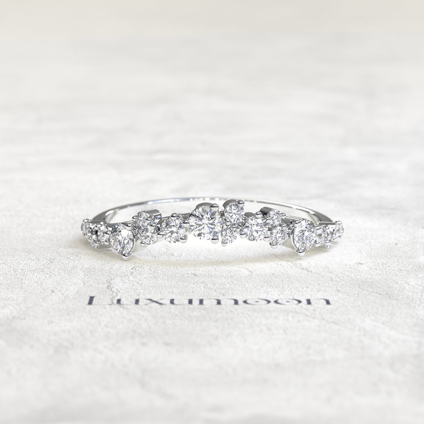 The Kalyth – Multi Sparkle Round Diamond Band